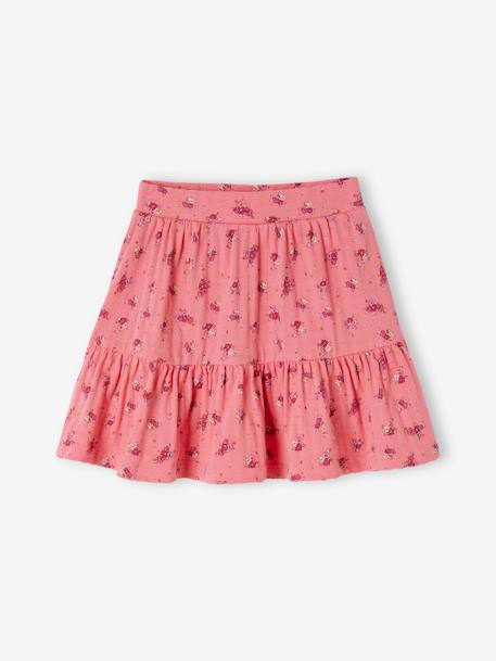 Jupe short motifs fleurs fille  - vertbaudet enfant