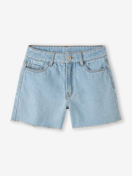 Bermuda en jean poche en crochet au dos fille  - vertbaudet enfant