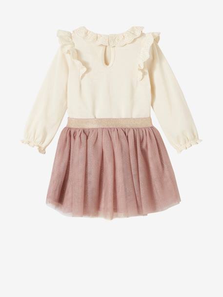 Ensemble bébé fille T-shirt à collerette jupon tulle écru 4 - vertbaudet enfant 