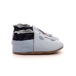 Chaussures-Chaussures bébé 17-26-Chaussons-ROBEEZ Chaussons Zebra Rainbow bleu