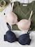 Lot de 2 soutiens-gorge satinés grossesse et allaitement bleu grisé+marine 6 - vertbaudet enfant 