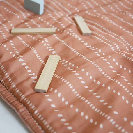 Tapis de repos bébé - NEPO TERRACOTTA - pur coton imprimé à la main ORANGE 6 - vertbaudet enfant 