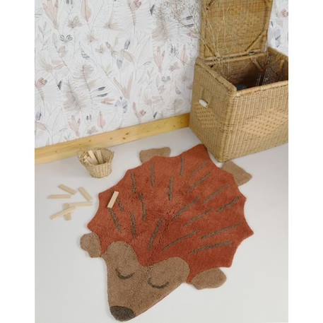 Tapis enfant Ollen tissé main coton roux 80x120 - Nattiot ORANGE 2 - vertbaudet enfant 