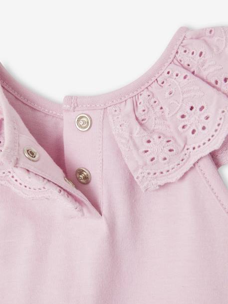 T-shirt sans manches à volant en broderie anglaise bébé lilas 3 - vertbaudet enfant 