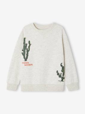 Sweat-shirt Garçon Sonic The Hedgehog - Manches Longues, Motif Recto-verso « Let’s Go » Et Grand Sonic Dans Le Dos - 60% Coton, 40% Polyester