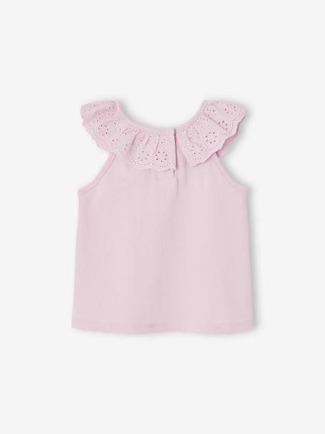 T-shirt sans manches à volant en broderie anglaise bébé lilas 4 - vertbaudet enfant 