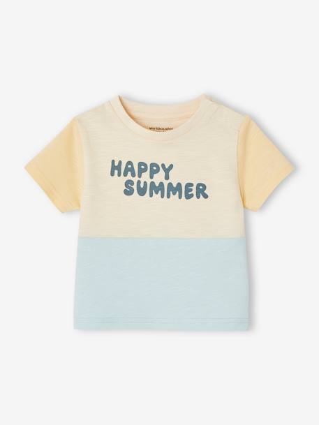 Bébé-T-shirt, sous-pull-T-shirt-Tee-shirt colorblock bébé "Happy summer"