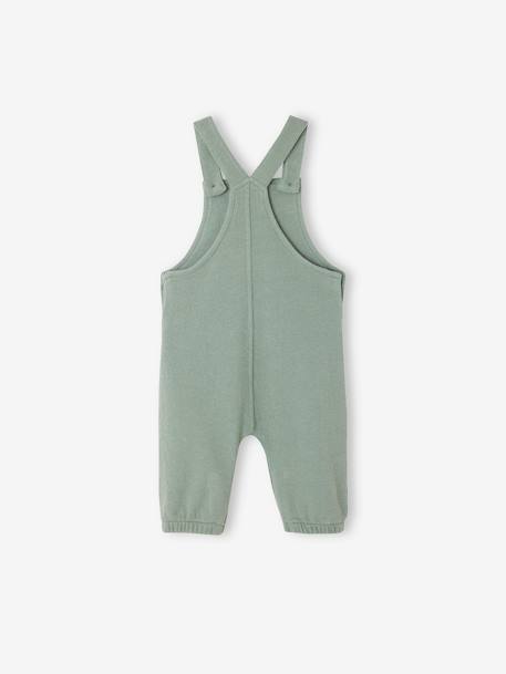 Salopette en molleton naissance vert de gris 2 - vertbaudet enfant 