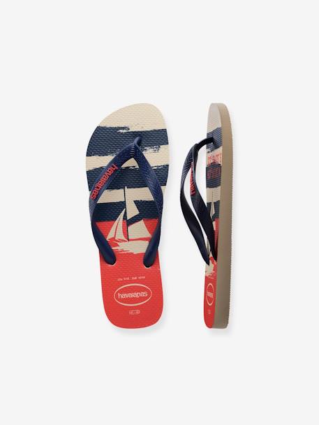 Tongs enfants Top Nautical beige imprimé 5 - vertbaudet enfant 