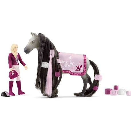 Coffret de Beauté de 18 Pièces Pour Figurines Chevaux avec la Cavalière Sofia - Crinière et Queue détachables - Cadeau pour pour ROSE 1 - vertbaudet enfant 