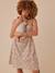 Robe de grossesse motifs fleurs irisés sable 1 - vertbaudet enfant 