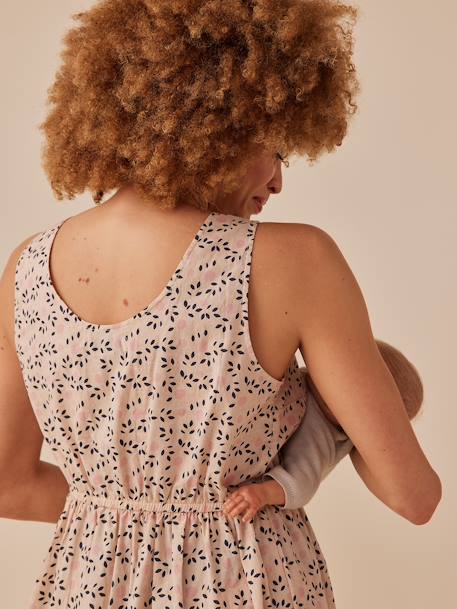 Robe de grossesse motifs fleurs irisés sable 3 - vertbaudet enfant 