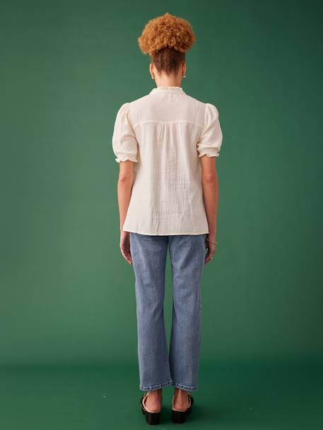 Blouse grossesse en gaze de coton écru 2 - vertbaudet enfant 