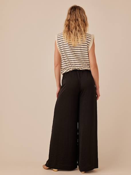 Pantalon de grossesse fluide style palazzo noir+sable 5 - vertbaudet enfant 