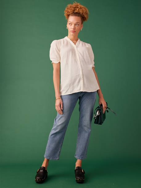 Blouse grossesse en gaze de coton écru 5 - vertbaudet enfant 