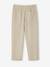 Pantalon rayé forme loose garçon coton/lin rayé beige 4 - vertbaudet enfant 