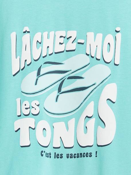 Tee-shirt motif vacances gaçon encre+mandarine+turquoise 10 - vertbaudet enfant 