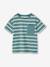 Tee-shirt garçon rayé personnalisable vert d'eau 2 - vertbaudet enfant 