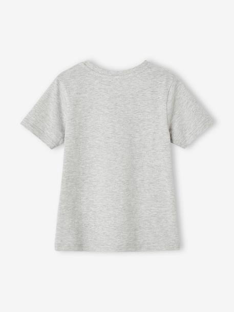 Tee-shirt Basics motifs animaliers garçon gris chiné 3 - vertbaudet enfant 