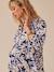 Robe longue grossesse esprit bohème boutonnée bleu roi+grenadine+noir 3 - vertbaudet enfant 