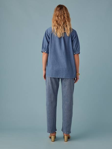 Blouse grossesse en denim léger manches courtes double stone 2 - vertbaudet enfant 