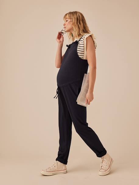 Salopette grossesse en molleton léger kaki+marine 7 - vertbaudet enfant 
