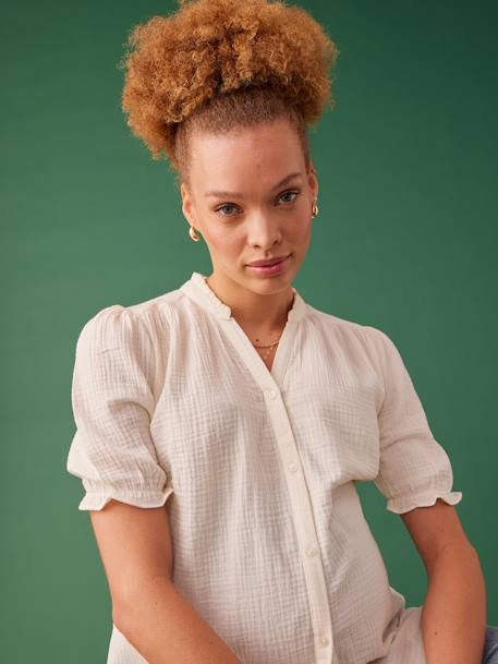 Blouse grossesse en gaze de coton écru 3 - vertbaudet enfant 