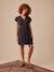 Robe grossesse satinée effet noué anthracite 1 - vertbaudet enfant 