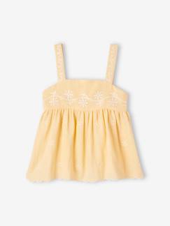 Blouse brodée en gaze de coton fille  - vertbaudet enfant