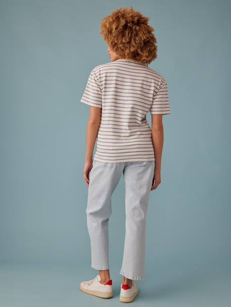 Tee-shirt grossesse style marinière bleu ciel 4 - vertbaudet enfant 