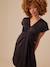 Robe grossesse satinée effet noué anthracite 2 - vertbaudet enfant 