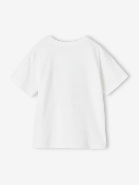 Tee-shirt motif animal ludique garçon blanc+bleu azur+turquoise 3 - vertbaudet enfant 
