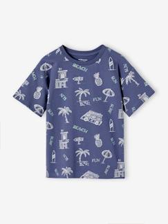 -Tee-shirt motifs graphiques vacances garçon