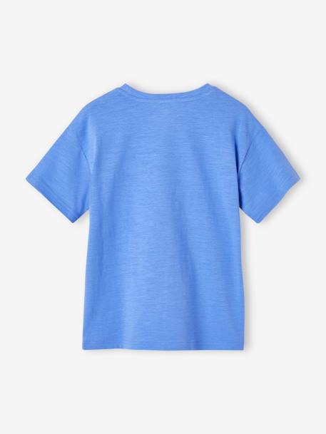 Tee-shirt motif animal ludique garçon blanc+bleu azur+turquoise 8 - vertbaudet enfant 