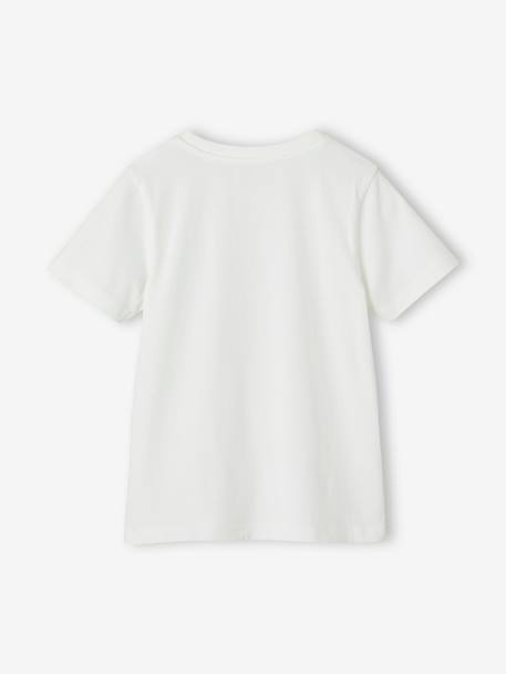 Tee-shirt garçon motif à sequins réversibles blanc+bleu nuit+bleu océan+écru+vert d'eau 3 - vertbaudet enfant 