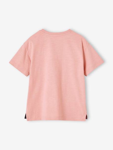 Tee-shirt 'chill' garçon vieux rose 3 - vertbaudet enfant 