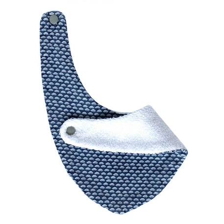 Bavoir bandana 100% coton - imprimé bleu marine/blanc - 3 à 18 mois - Absorption maximale - Fermeture pression - Lavage à 40° BLEU 3 - vertbaudet enfant 