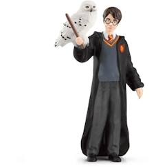 Jouet-Harry et Hedwige, Figurine de l'univers Harry Potter®,  pour enfants dès 6 ans, 4 x 2,5 x 10 cm - schleich 42633 WIZARDING WORLD