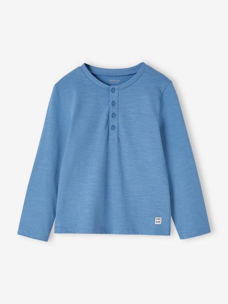 Pyjama garçon en maille flammée bleu jean 2 - vertbaudet enfant 