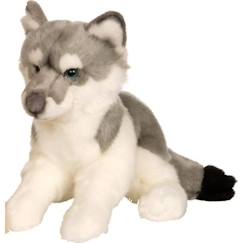 Jouet-Premier âge-Peluches-Peluche GIPSY Loup Allongé 30 cm Gris - Mixte - Dès la naissance - Livré à l'unité