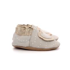 Chaussures-Chaussures fille 23-38-Chaussons-ROBEEZ Chaussons Baby Tiny Heart gris
