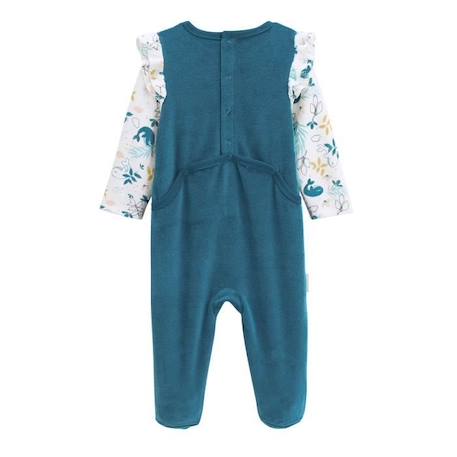 Pyjama bébé en velours Moana BLEU 2 - vertbaudet enfant 
