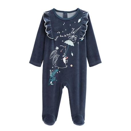 Pyjama bébé en velours Misscerise BLEU 1 - vertbaudet enfant 
