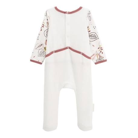 Pyjama bébé en velours Léonie BLANC 2 - vertbaudet enfant 