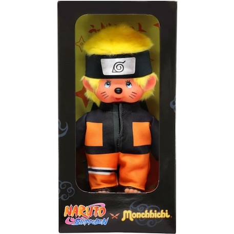 Bandai - Monchhichi - Peluche Monchhichi Naruto Shippuden - Peluche toute douce 20 cm pour enfants et adultes - SE241088 ORANGE 3 - vertbaudet enfant 