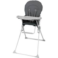 -BAMBISOL Chaise haute fixe avec tablette réglable en profondeu grise