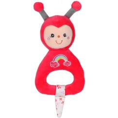 Jouet-Premier âge-Hochet peluche coccinelle rose - GIPSY - 13 cm - pour bébé dès la naissance