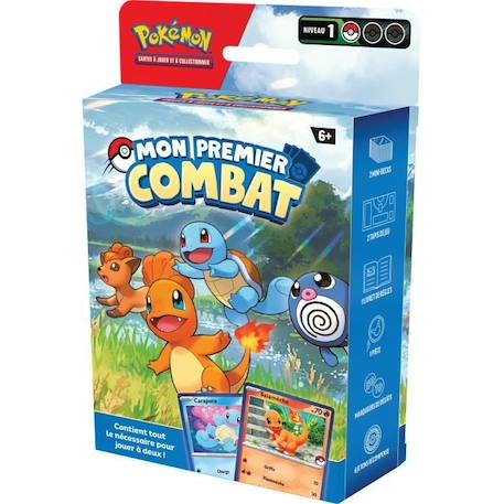 Carte à collectionner - ASMODEE - Pokémon : Mon premier combat - Mixte - 6 ans - 2 blocs de 17 cartes BLEU 1 - vertbaudet enfant 
