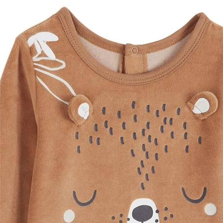 Pyjama bébé 2 pièces en velours Malo MARRON 3 - vertbaudet enfant 