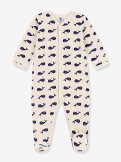 -Pyjama bébé baleines marines en velours PETIT BATEAU